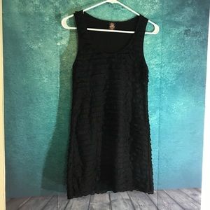Cute free people black ruffle tank top size xs
