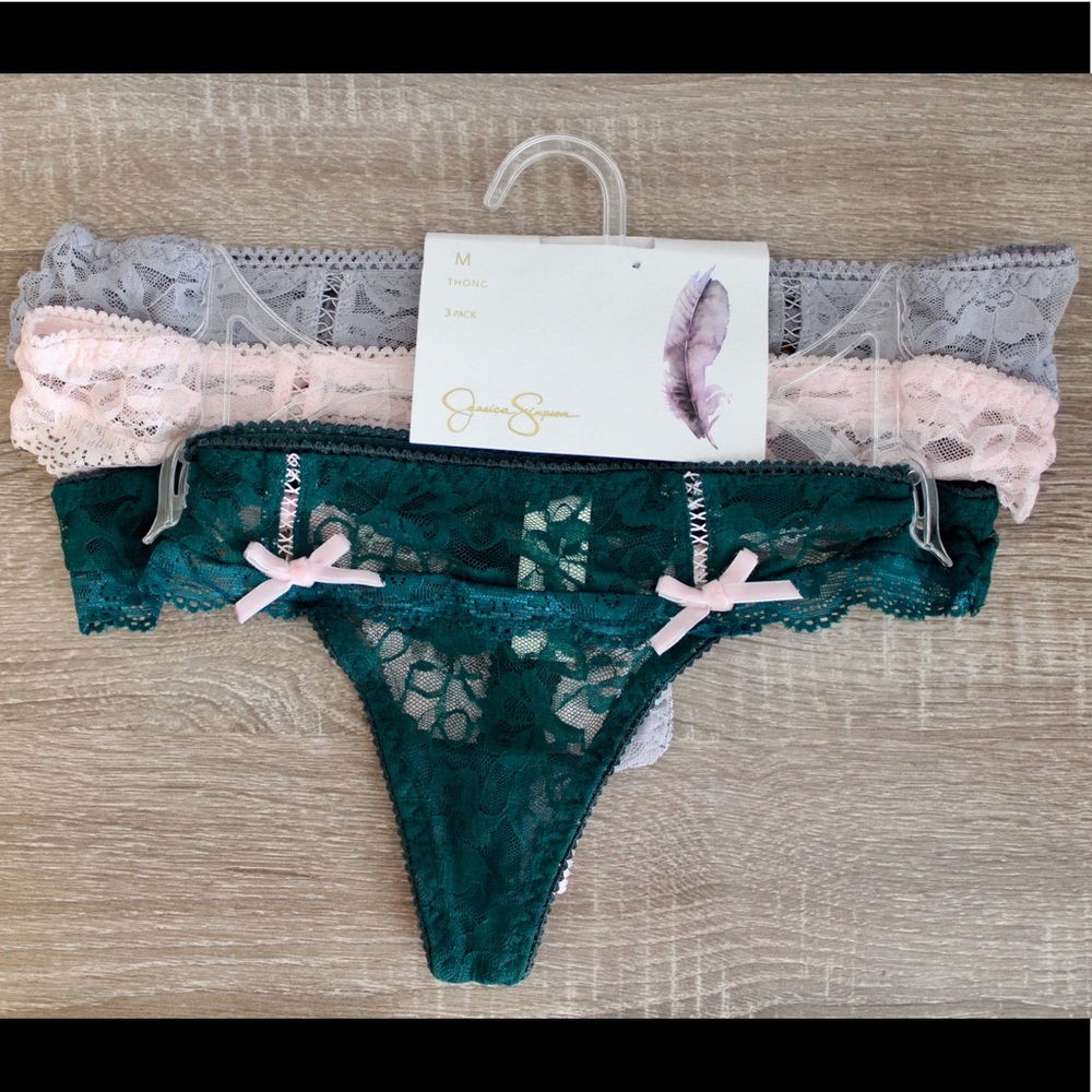 Three medium size thongs.