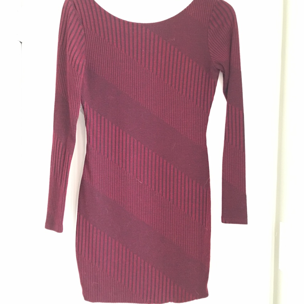 Maroon body-con dress