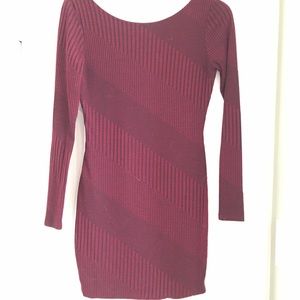 Maroon body-con dress