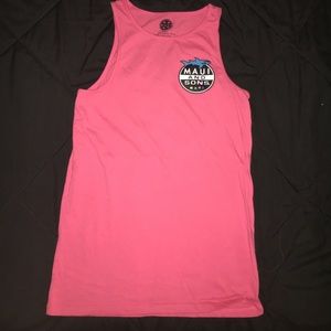 Maui and sons pink tank top