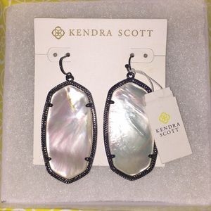 Kendra Scott large white stone earrings