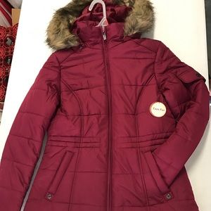 NWT Wine Puffer Jacket Sz M-2XL-3XL Plus Sizes