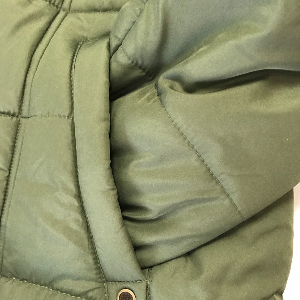NWT Plus Size Army Green Puffer Faux Fur (1x-3x) - Picture 3 of 4