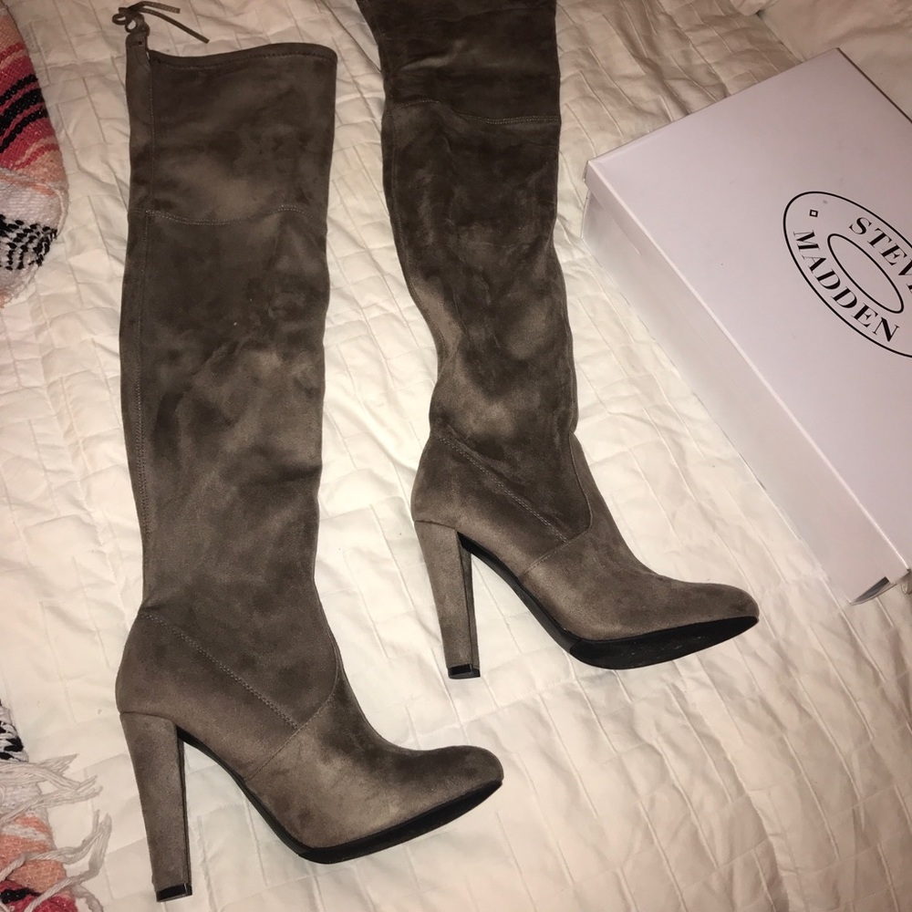 steve madden knee high heel boots