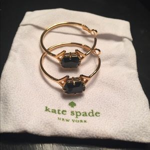 : Kate Spade Onyx Gemstone Hoops