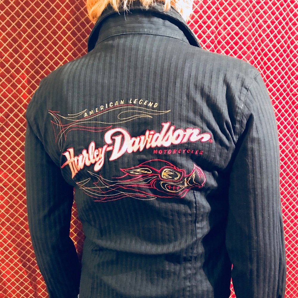 Harley-Davidson Black Tribal Flames Shirt