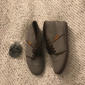 Faded Olive Green High Top Vans-Unisex