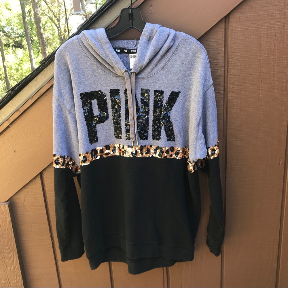 Pink Victoria's Secret cheetah hoodie