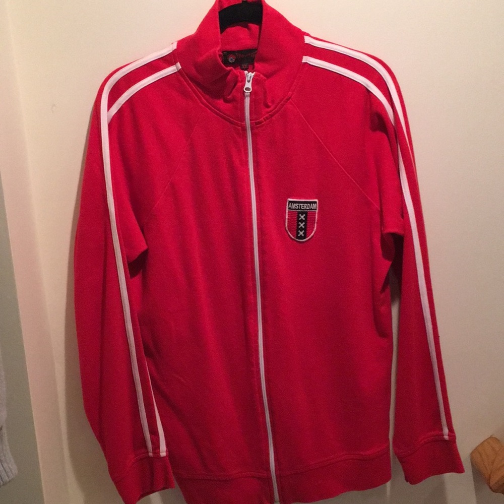 Red Zip up sweater