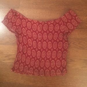 Brandy Melville red crop top