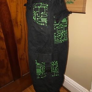 SOLD!Cyber goth circuit wide leg circuit shorts