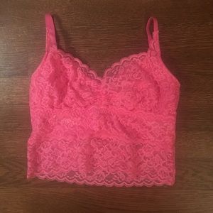 Pink bralette from Abercrombie and fitch