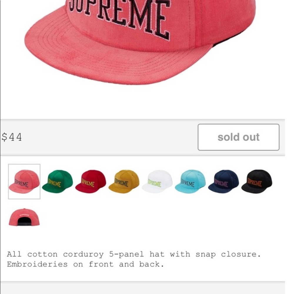 Supreme hat dotted arc 5 panel