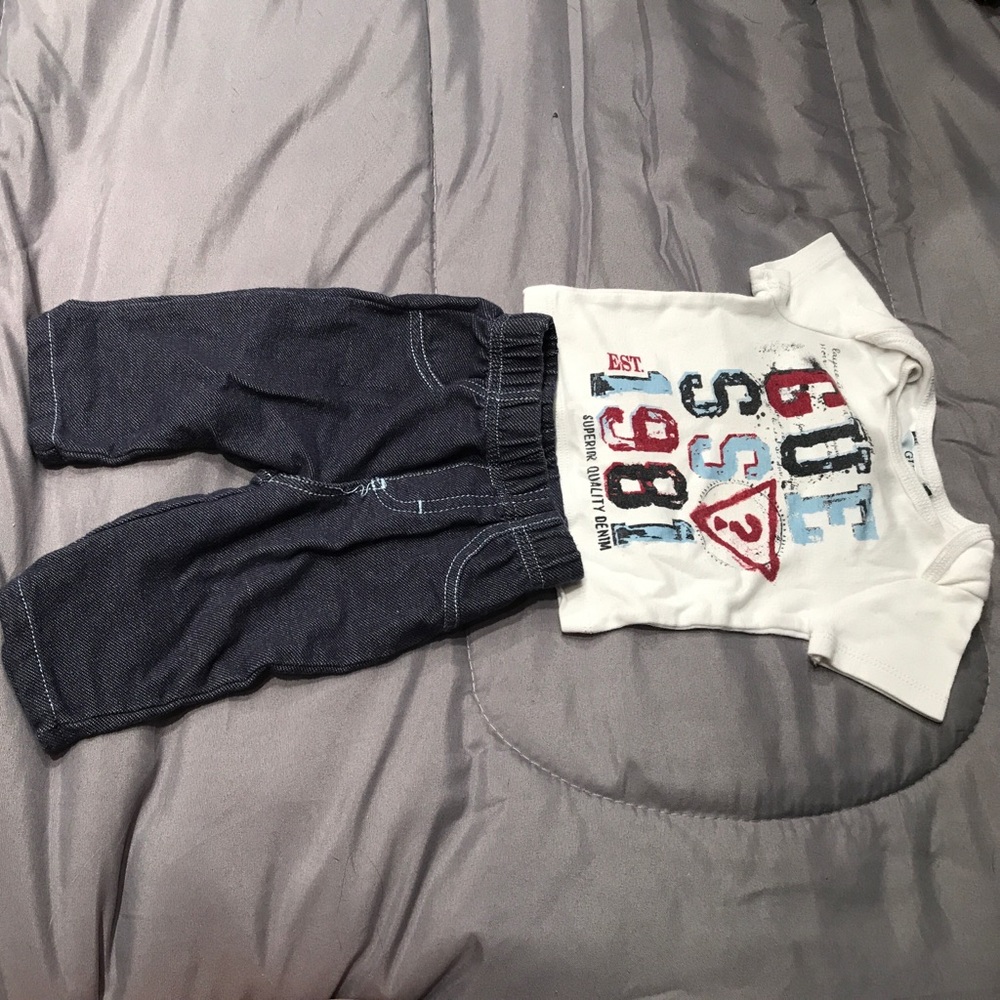 Baby Boy Shirt & Pant Set by Guess