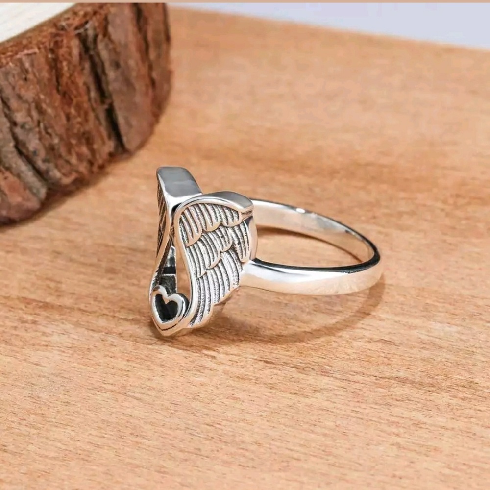 Heart/Wings Love Ring.  NEW sizes added - Picture 5 of 8