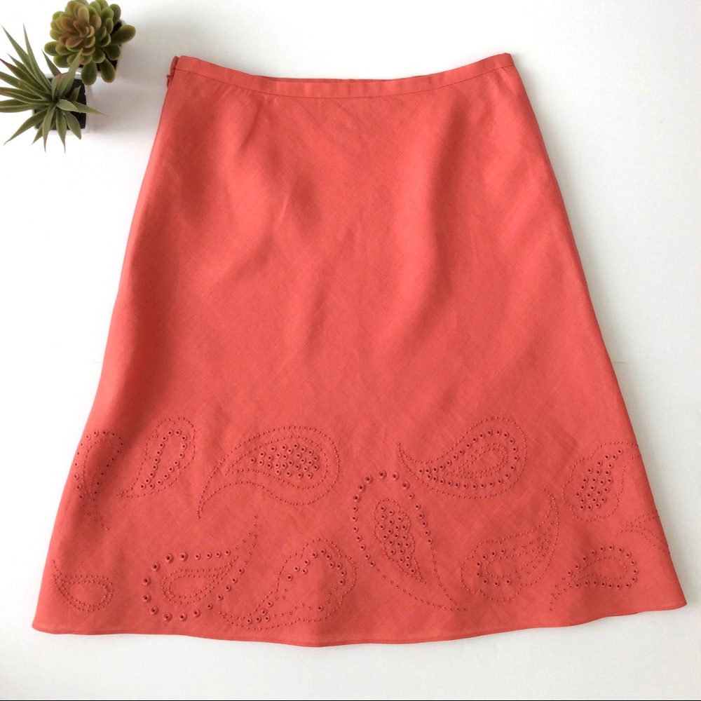 Ann Taylor Paisley Embroidered Skirt