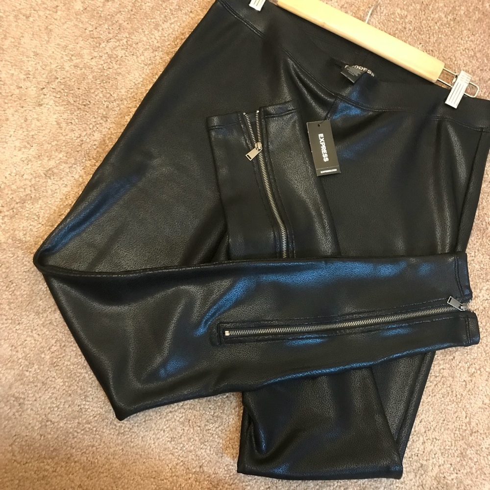 Express leather leggings
