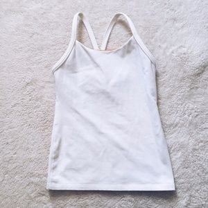 Lululemon White Tri-Y Tank top