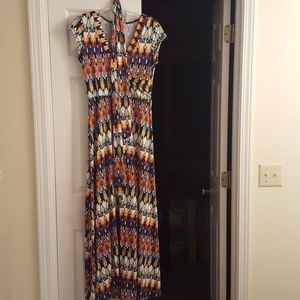 Tribal Print Maxi Dress