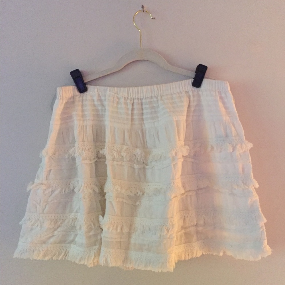 Nordstrom white fringe skirt - beautiful details