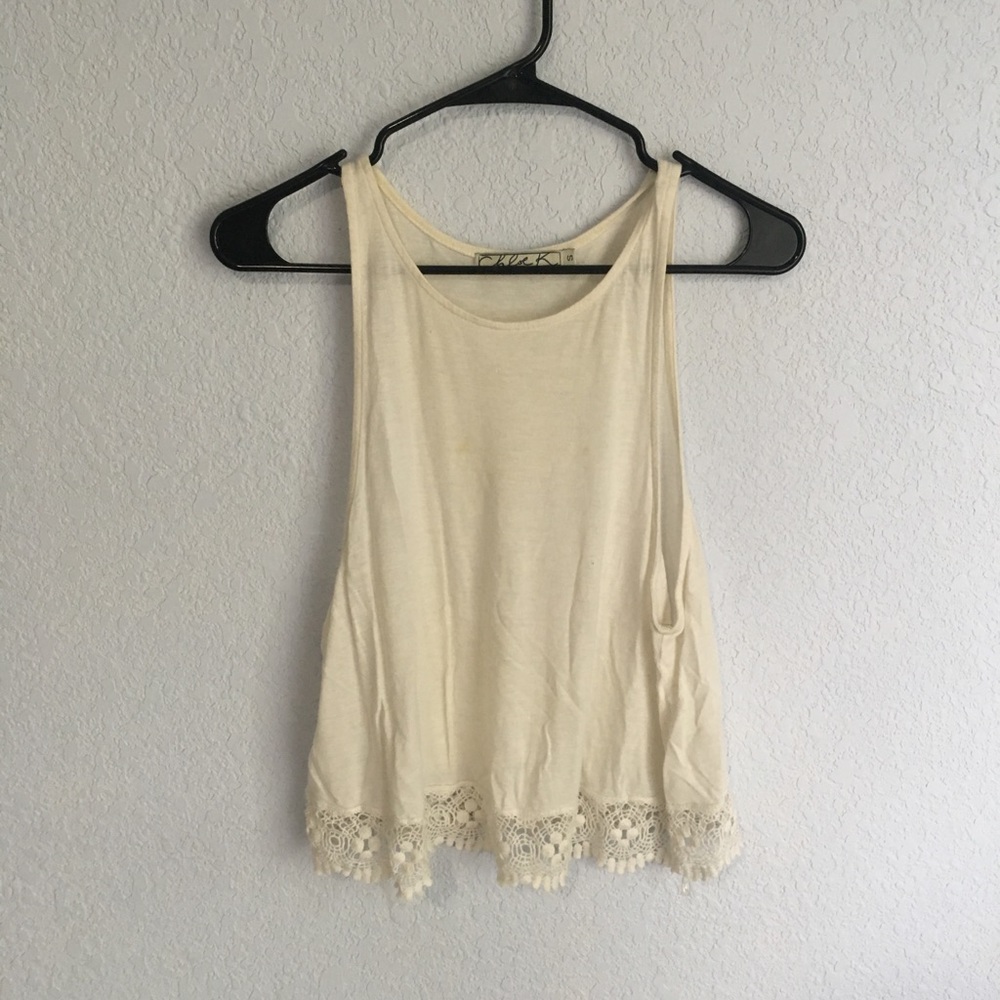 White Tank w Lace