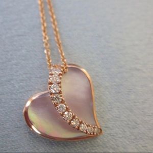 NA HOKU 14k Rose Gold/ Dimond Necklace