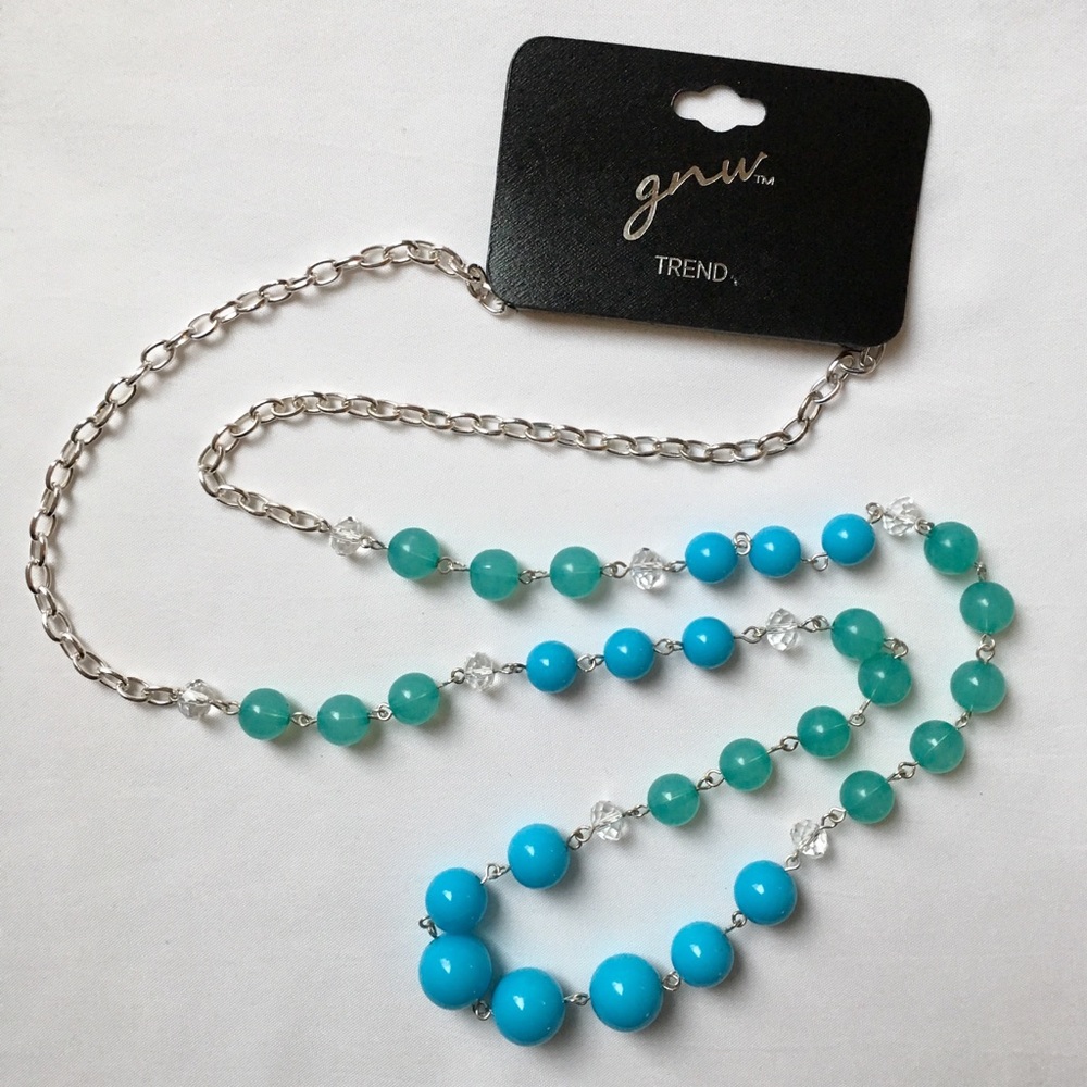 Blue & Green Beaded Necklace