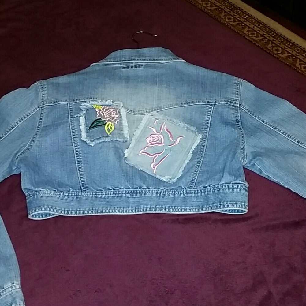 Efurde Short Denim Jean Jacket SZ XL