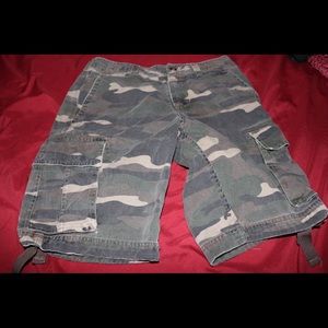 Camo cargo shorts