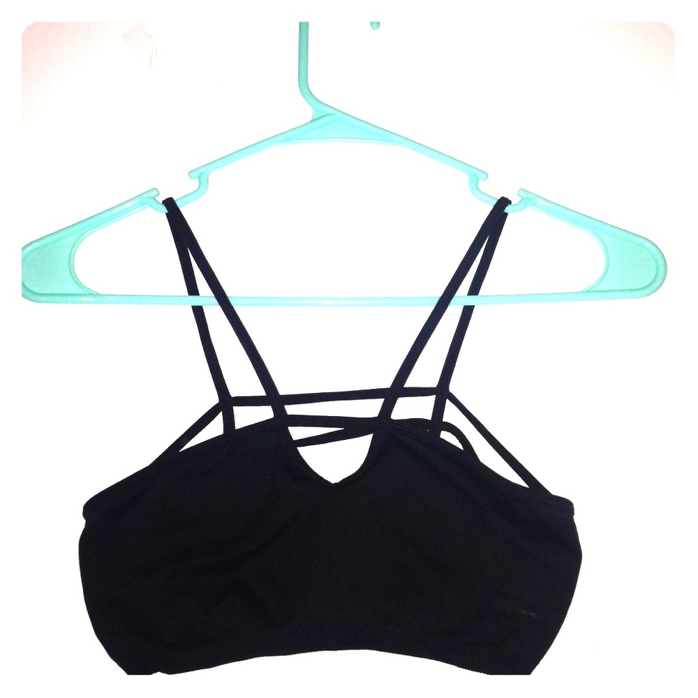 Live Love Dream Black Bralette with Sexy Back