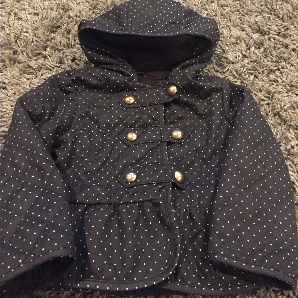 Band Quilted Jacket with Dots
