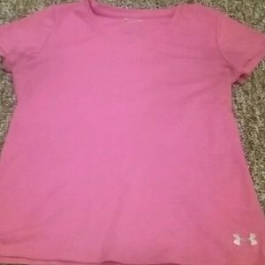 Under armour pink short sleave top