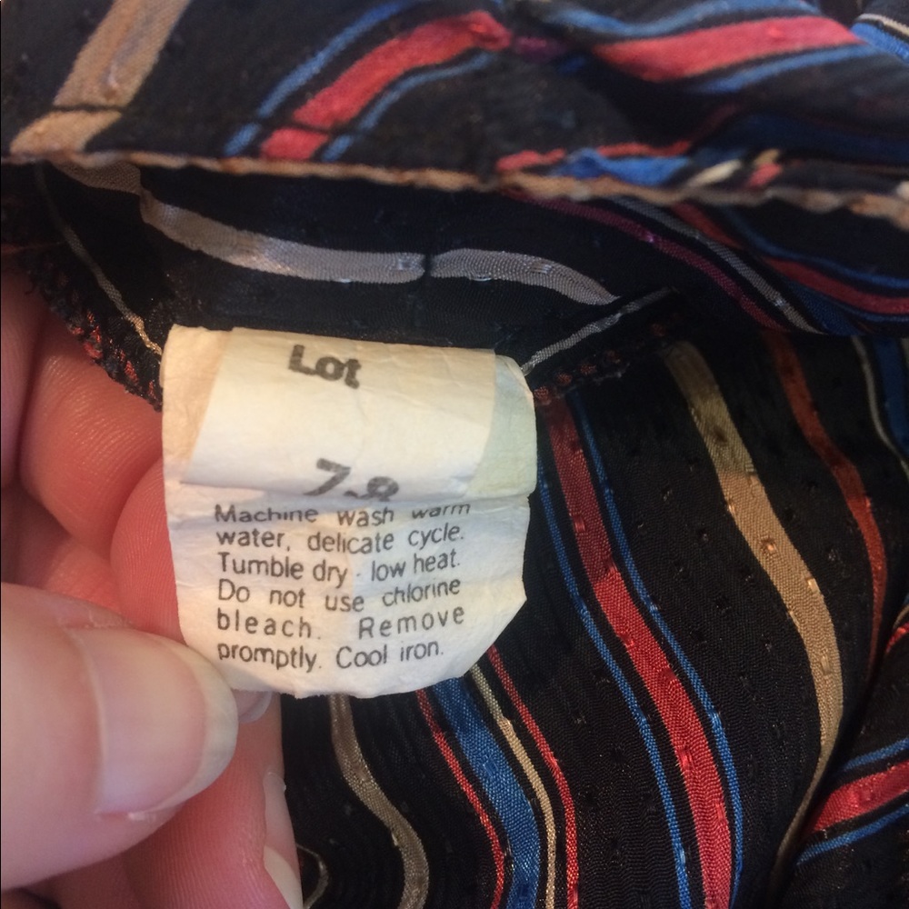 70s Ruffle Front Striped Dress - Picture 6 of 8