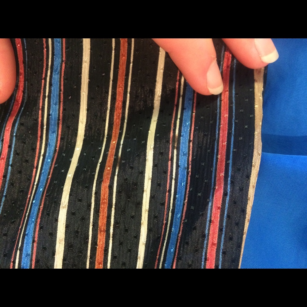 70s Ruffle Front Striped Dress - Picture 8 of 8