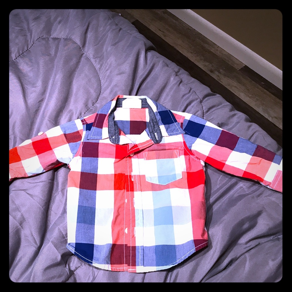 6-12 Month Plaid Button-Down