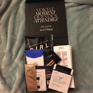 A Sephora box full of samples