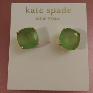 Kate Spade Beryl Green Stud Earrings 14K Gold Fill