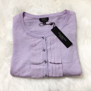 TALBOTS 100% Italian merino wool cardigan size L