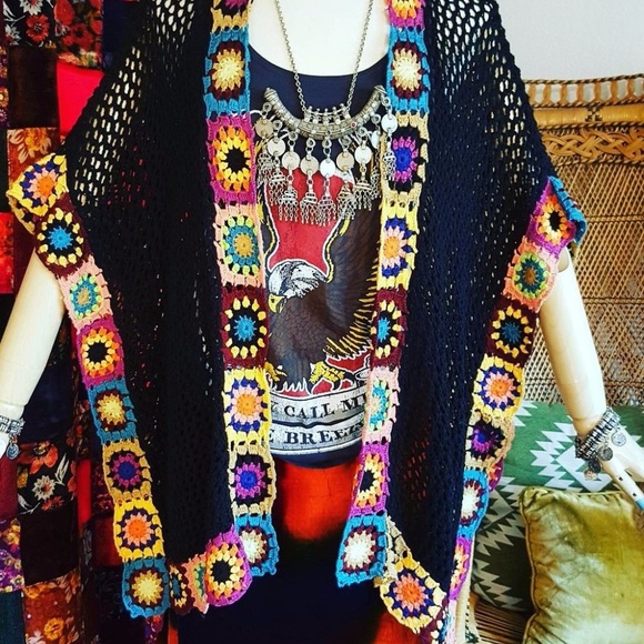 granny square kimono