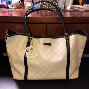 Authentic White Gucci Tote “Reduced/Firm on Price”