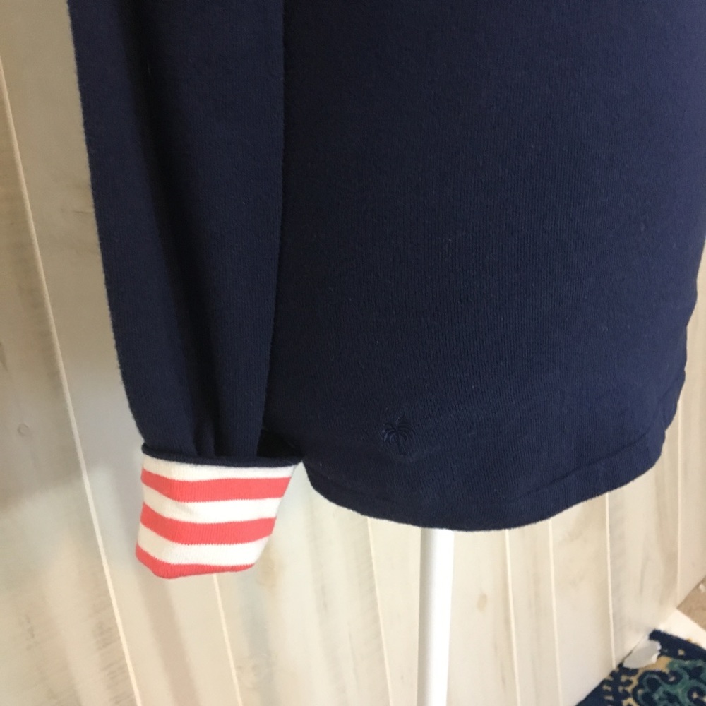 Lilly Pulitzer Striped Rolled Cuff Cotton Sweater - Picture 2 of 5