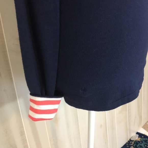 Lilly Pulitzer Striped Rolled Cuff Cotton Sweater - Picture 2 of 5