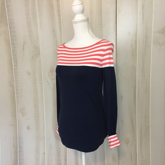 Lilly Pulitzer Striped Rolled Cuff Cotton Sweater - Picture 3 of 5
