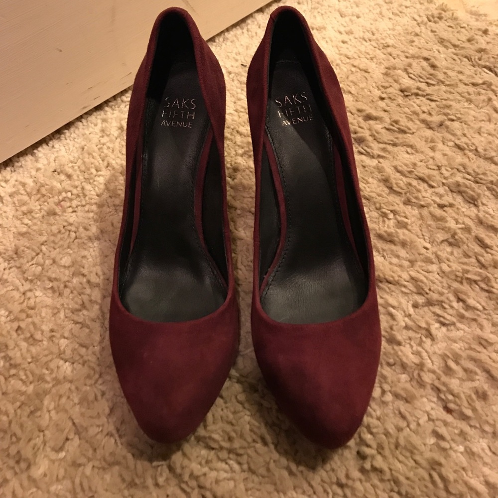 Maroon pumps