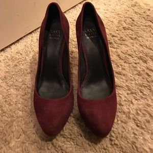 Maroon pumps