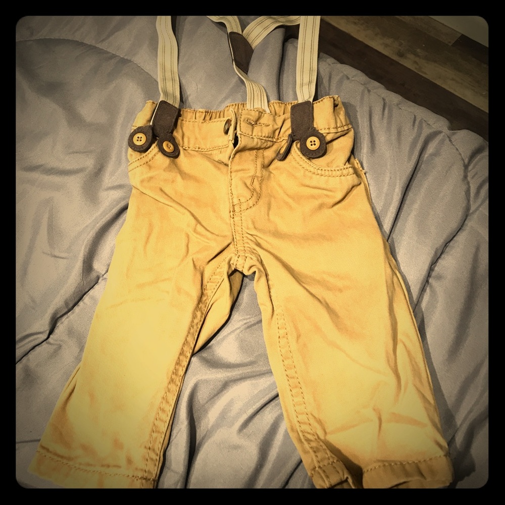 Carter’s Khaki Skinny Pants w/ Suspenders