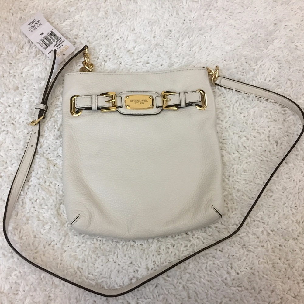 NEW Michael Kors Hamilton Cross Body Bag Vanilla