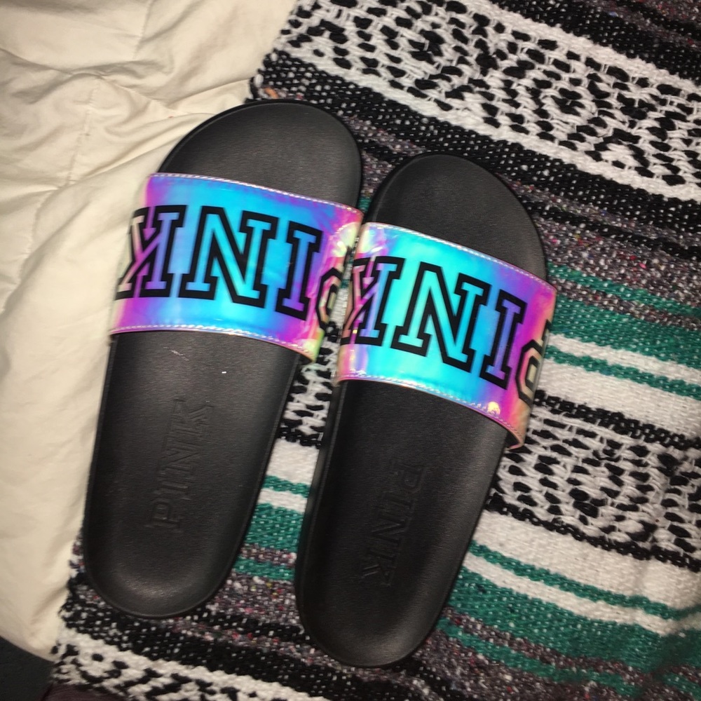 PINK SLIDES. Metallic. Holographic