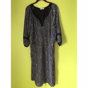Spruce & Sage 3/4 Sleeve Black Dress Sz 16